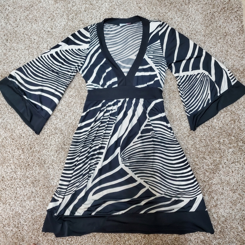 BODY CENTRAL Zebra Elegant Dress.